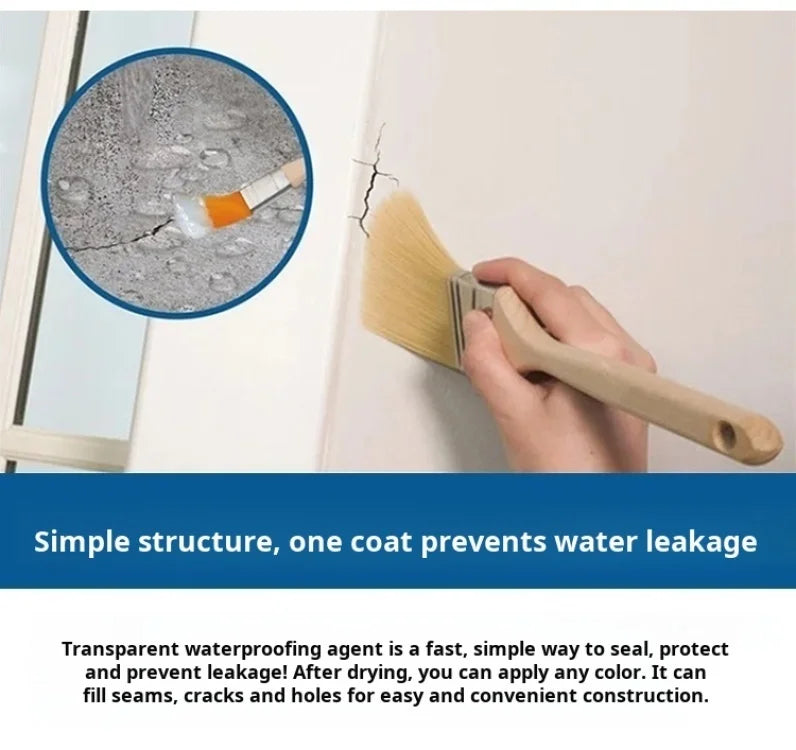300g Waterproof Paint Don't Smash Brick Tiles Broken Exterior Wall Bathroom Waterproof Glue kitchen Leak Repair Warranty Toilet Waterproof Paint Home Repair Tools