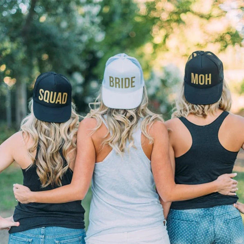 NEW Arrivals Bride/Groom 4 Patterns Personalized Bride to Be Groom Groomsman Bridesmaid Party Hats for Bachelorette Hen Night Wedding Engagement Bridal Decor