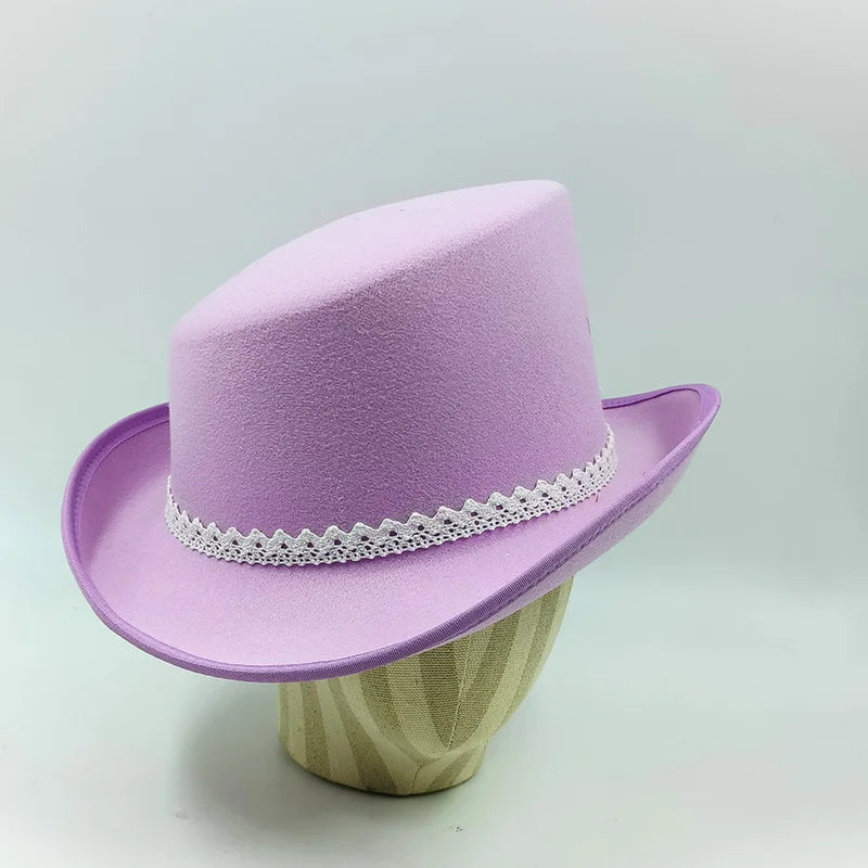 NEW Arrivals British President Men Luxury Top Hat Presidential High Hat British jazz Top Multi-Colors Hats Gentleman Evening Wedding Party Flat Felt Hat Formal Tuxedos Costume Apparel Accessories Male Luxury Fashion Clothing