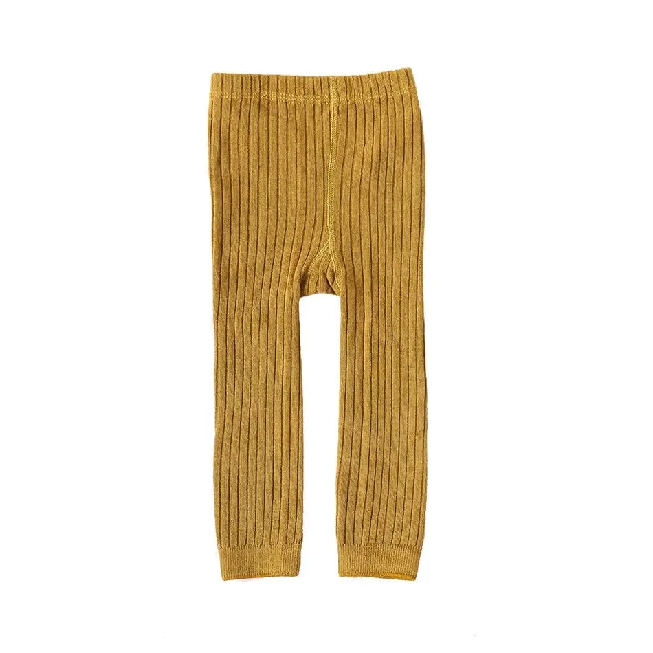 NEW Arrivals 0-5 Years Girls Pantyhose Baby Footless Cotton Leggings Infant Autumn Trousers Toddler Knitted Ribbed Tights Solid Stretch Bottoms
