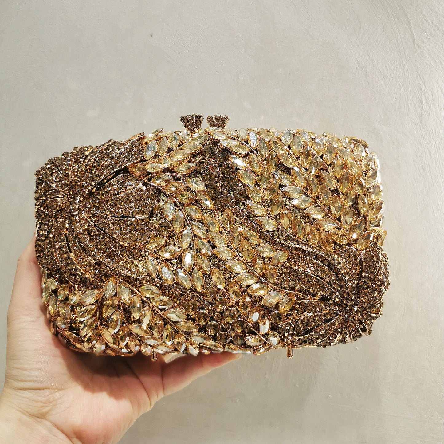NEW Luxury 16 Styles Women Dark Gold Stones Clutch Bags Lady Evening Bag Bridal Rhinestone Handbags Wedding Dinner Business Dinner Purse Girls Ladies Luxury Fashion Apparel Accessories Clothing Supplies