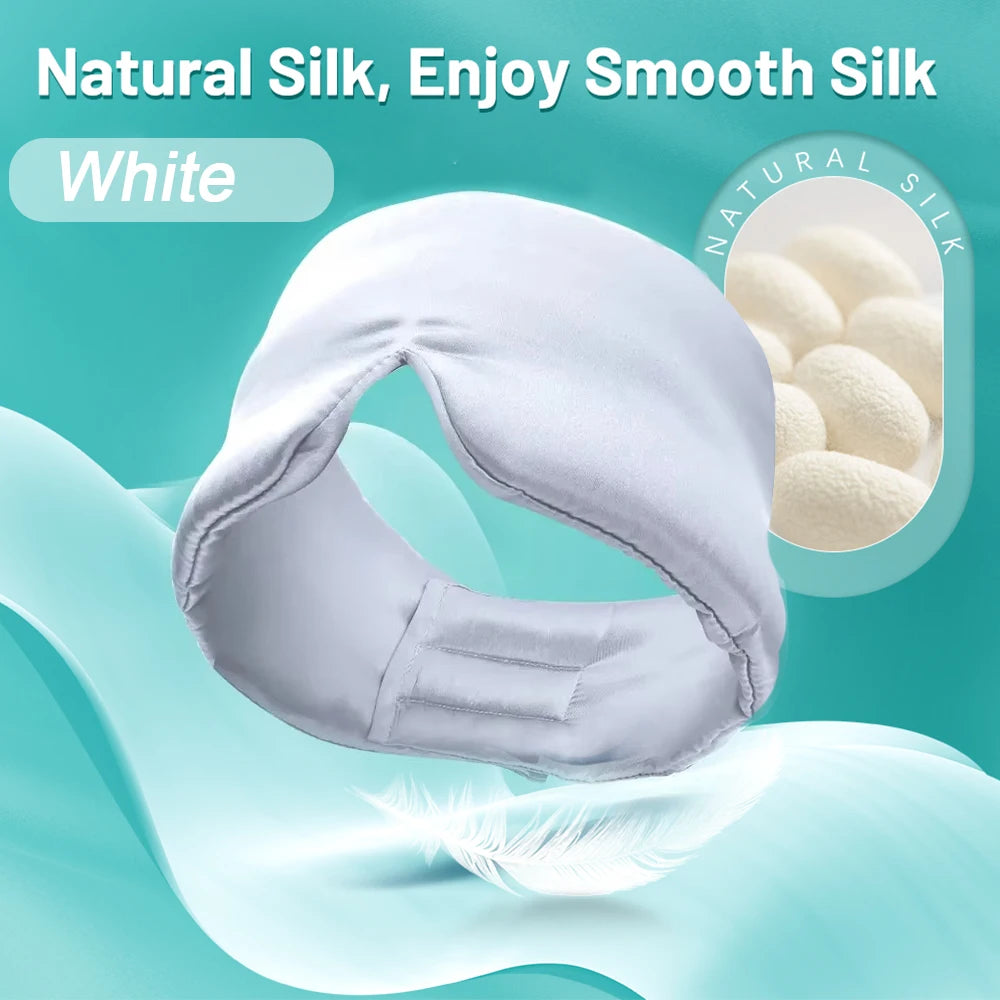 NEW Arrivals 8 Colors Soft 100% Silk Sleeping Mask Blocking Light Eye Cover Mask Outdoor Travel Hotels Airplane Sleep Mask Natural Mulberry Silk Smooth Eyepatch Mask