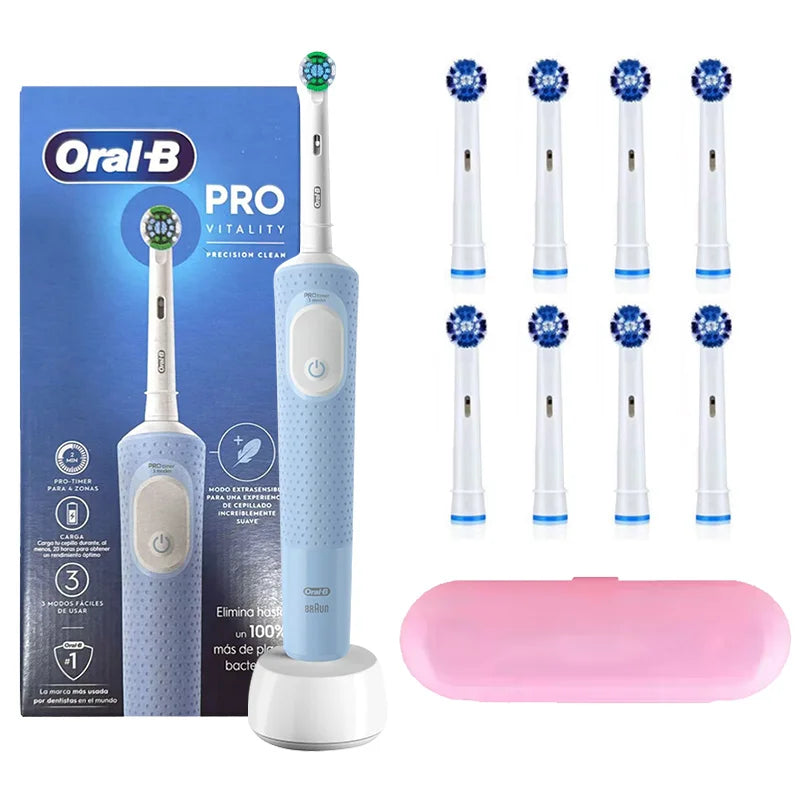Original Oral B Electric Toothbrush D103 3D Action Daily Clean Teeth 3 Modes Visible Pressure Sensor Gum Cares Waterproof Rechargeable