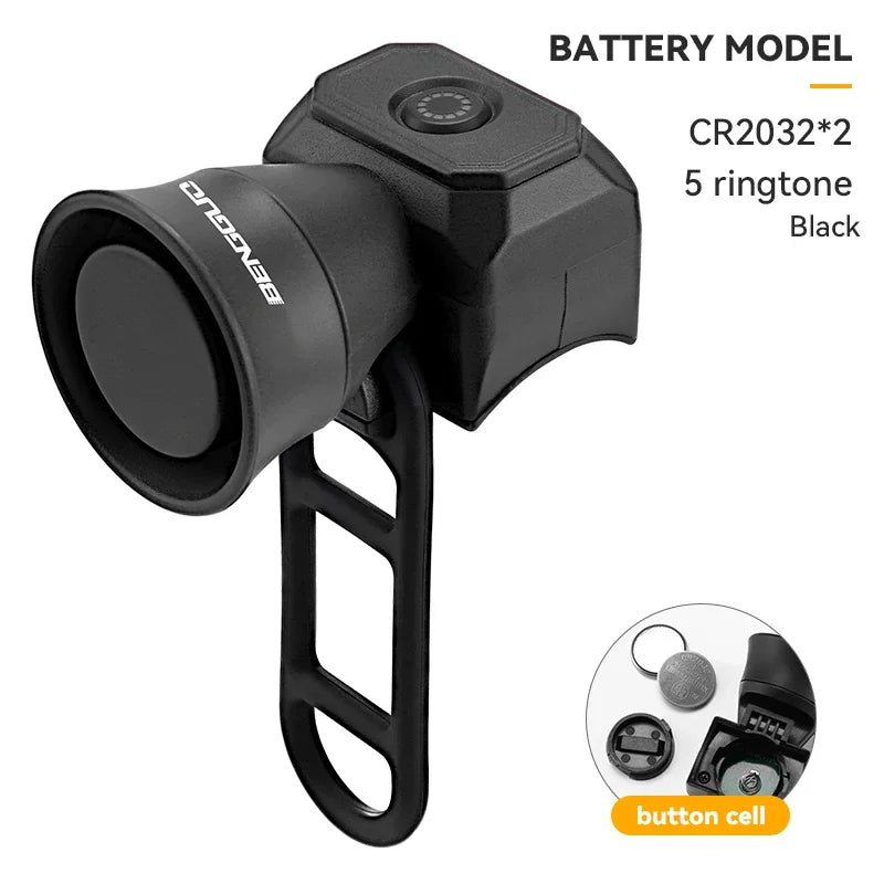 NEW Arrivals Bicycle Horn Mountain Bike Mini USB Charging Waterproof Electronic Bike Bell Riding Equipment Children's Scooter Accessories