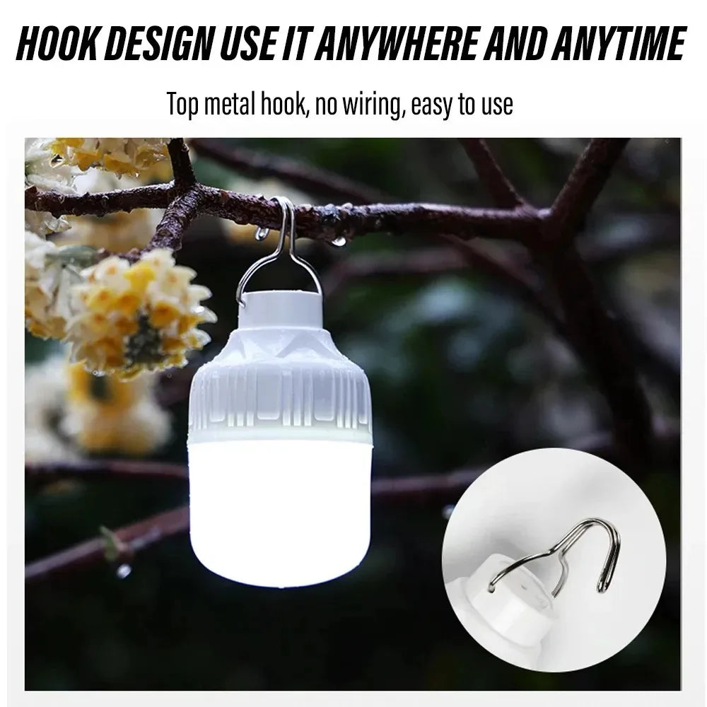 NEW Arrivals 5-10PCS Set High Power LED Camping Light Waterproof USB Rechargeable Portable Lamp for Outdoor BBQ Hiking Emergency Hunting Power 