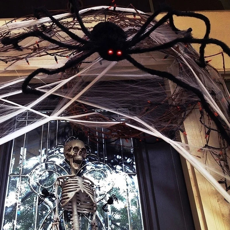 NEW 30-200CM Halloween Big Plush Spider Halloween Decoration Party Props Outdoor Big Spider Decoration Chamber Trick A Prank Big Spider