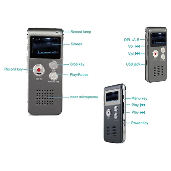 NEW Arrivals Hot sale Paranormal Ghost Hunting Equipment Digital EVP Voice Activated Recorder USB US 8GB (Black)Digital Voice Activated Sound Audio Recorder Professional Mini USB Flash Drive Recording