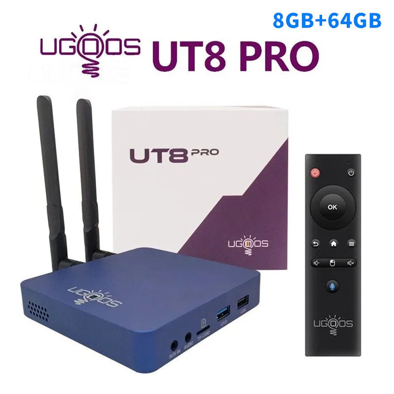NEW Arrivals UT8 PRO TV Google YouTube BOX Android 11.0 DDR4 8GB RAM 64GB ROM RK3568 WiFi6 Media Player BT Voice Remote UT8 4G 32G Set Top Box