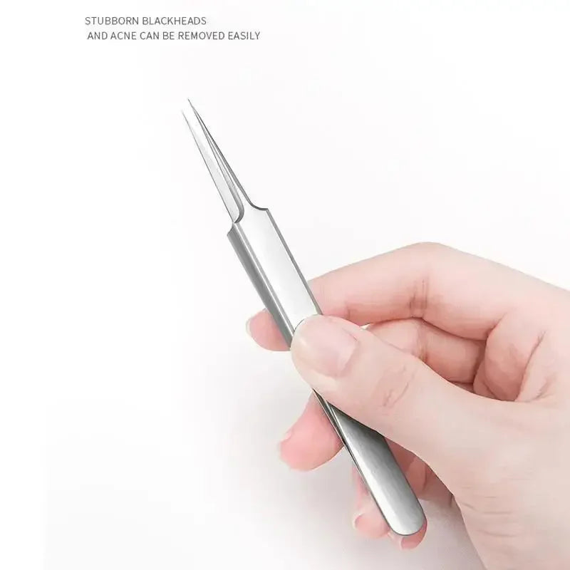 NEW Arrivals 11PCS Set Ingrown Hair Tweezers Acne Blackhead Removal Needles Black Dots Cleaner Pore Cleaner Deep Cleansing Face Skin Care Tools Face Care Accessories Skin Care Supplies