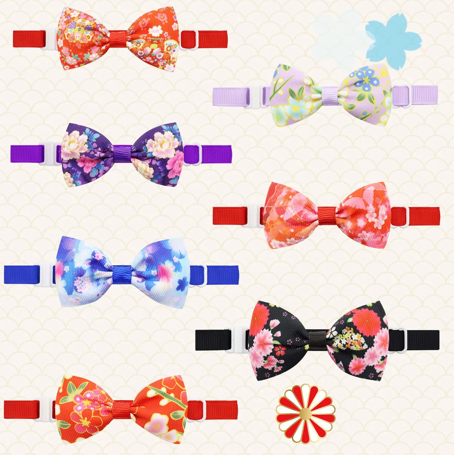 50/100/200Pcs Dog Bows Pet Cat Dog Grooming Bowties Adjustable Collar Dog Bow Ties Bowknot Accessories For Small Pets