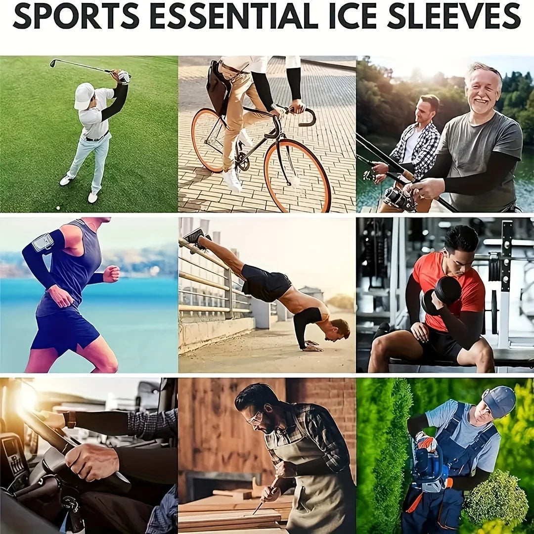NEW Arrivals 5 Pairs of Breathable Sun Protection Arm Sleeves, Universal UV Protection Glove Sleeves for Men and Women, Outdoor Running Cycling Sports Apparel Accessories