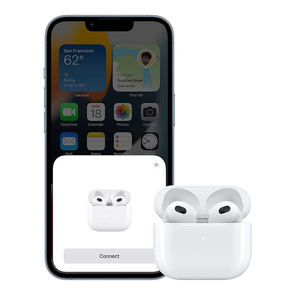 ORIGINAL APPLE Air Pods 3rd Generation Adaptive EQ H2 Earphone Chip Wireless Bluetooth Earphone Spatial Audio with Dynamic Head Tracking Electronic Products
