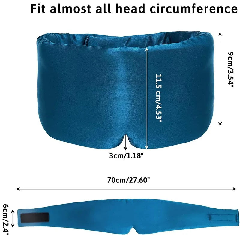 NEW Arrivals 5 Colors Silk Sleep Mask for Eye Cover Sleep Soft Pressure Less Sleeping Mask Eye Skin Anti Wrinkles Adjustable Wide SMYZ003 Outdoor Travel Airplane Hotels