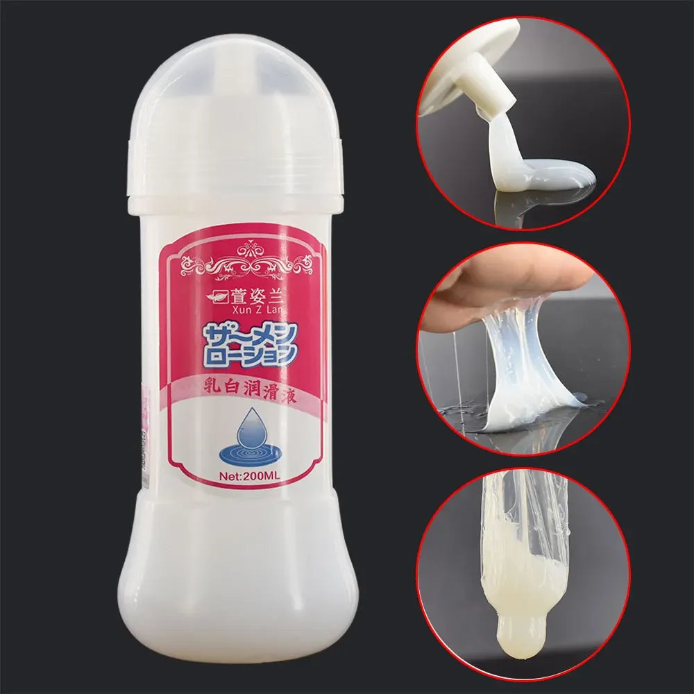 NEW Arrivals Japanese Sex Simulation 200ML Sperm/Strawberry Gay Lubricant Exciter Semen Women Vaginas for Men Masturbator Water Base Grease Oil Anal Sex Gel