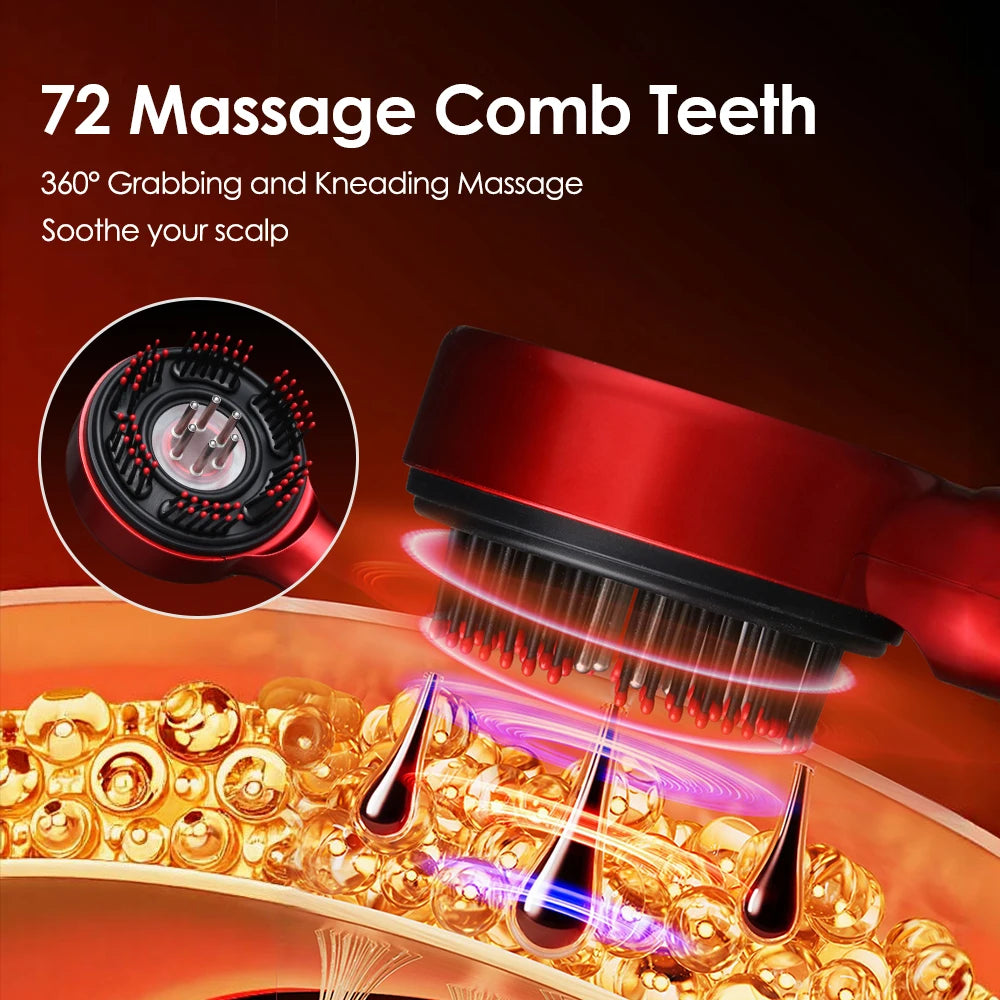NEW Electric Scalp Massage Comb Scalp Oil Applicator Hair Care Red Light Head Massager for Hairline Growth Anti-Hair Loss Hairbrush