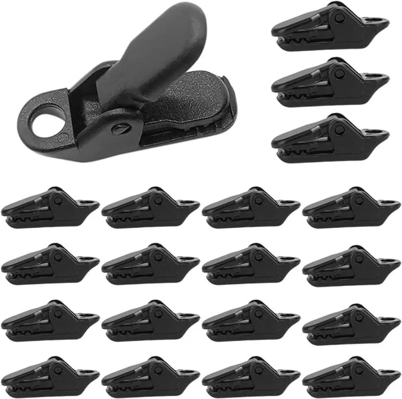 NEW 36PCS Set Awning Rope Clamp Tarpaulin Clip Tent Canopy Clip Buckle Reusable Tent Crocodile Clip Awning Outdoor Camping Accessories