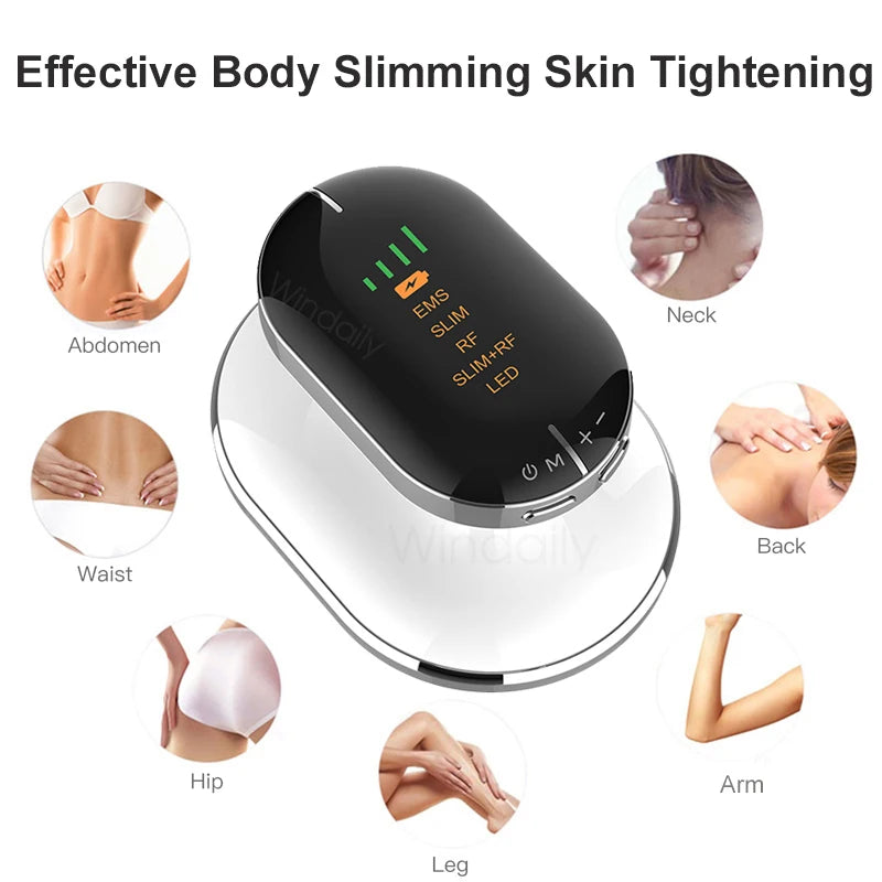 NEW Arrivals EMS & RF Radio Frequency Body Slimming Machine Fat Burner Slim Shaping Device LED Light Therapy Lose Weight Cellulite Massager Skin Care Accessories Health Care Supplies