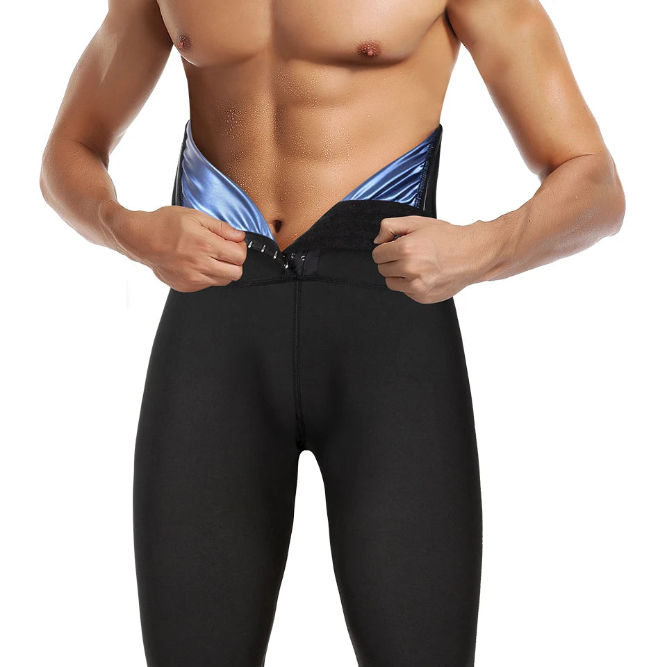 NEW Arrivals S-5XL(100Kg+) Plus Size Slimming Body Shaper Men Tummy Control Shorts Lose Weight Thermal Sauna Sweat Half Pants Burns Fat Abdomen Reducer Fitness Sports Apparel Supplies