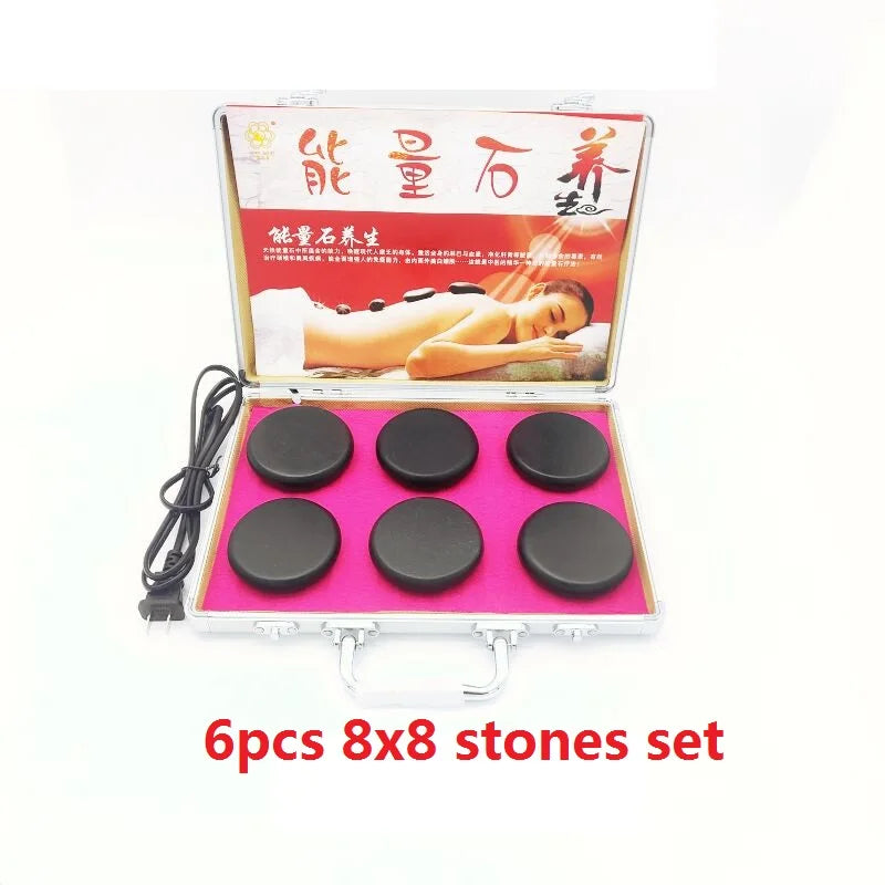 NEW Hot Lava Stone Korean Massage Set Professional Heating Box with Temperature Adjustment ,Professional Spa Massage Tools, Relieve Tension and Muscle Pain Treatment Full Body Healing