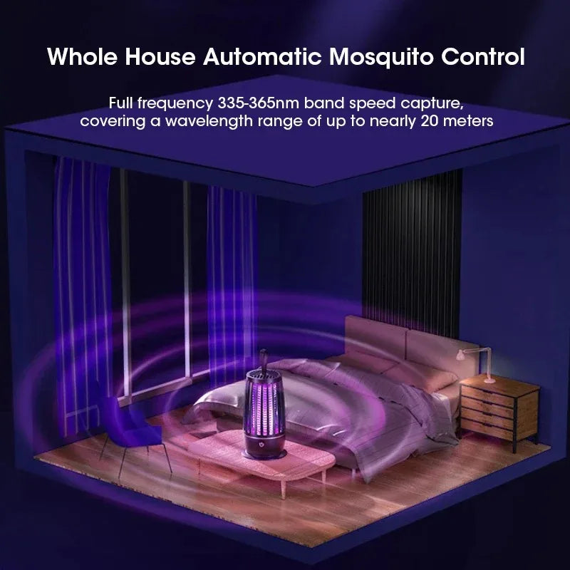 NEW Arrivals Portable Electronic Mosquito Killer Terminator Lamp Anti-Mosquito Lamp Mosquito Repellent Home Indoor Outdoor Camping Beach Balcony Garden Insects Flies Electronic Trap