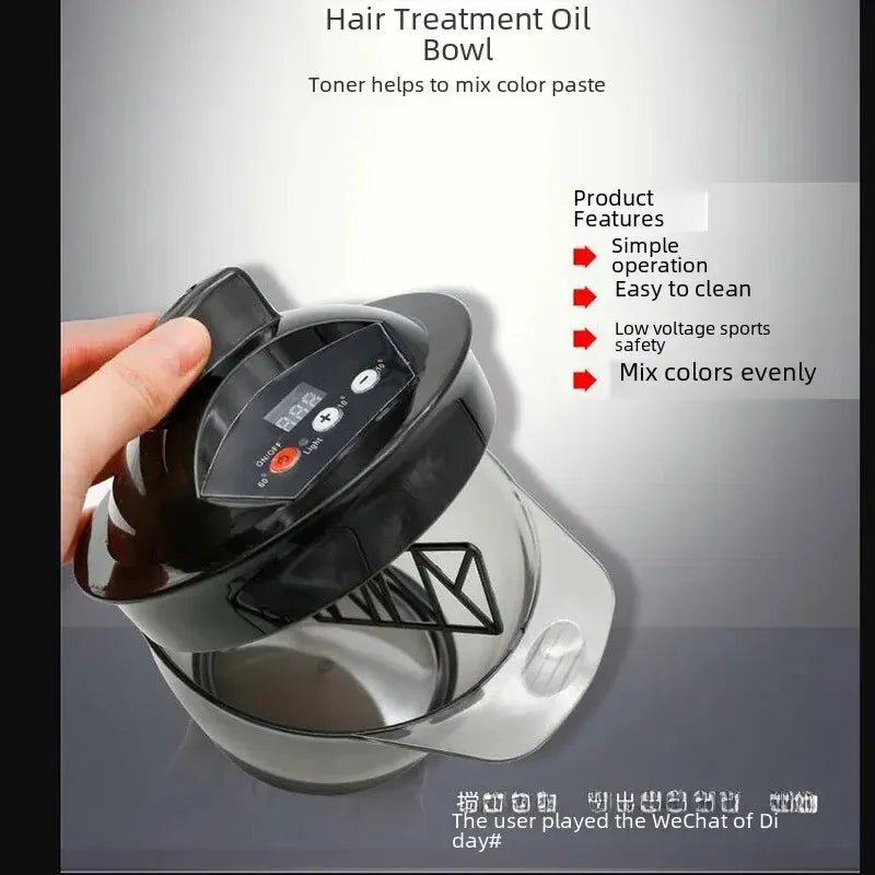 Automatic Mixing Hair Dyeing Tool Electric Hair Color Paste Stirring Bowl Hairdressing Tool Black Green Universal Size 1pcs