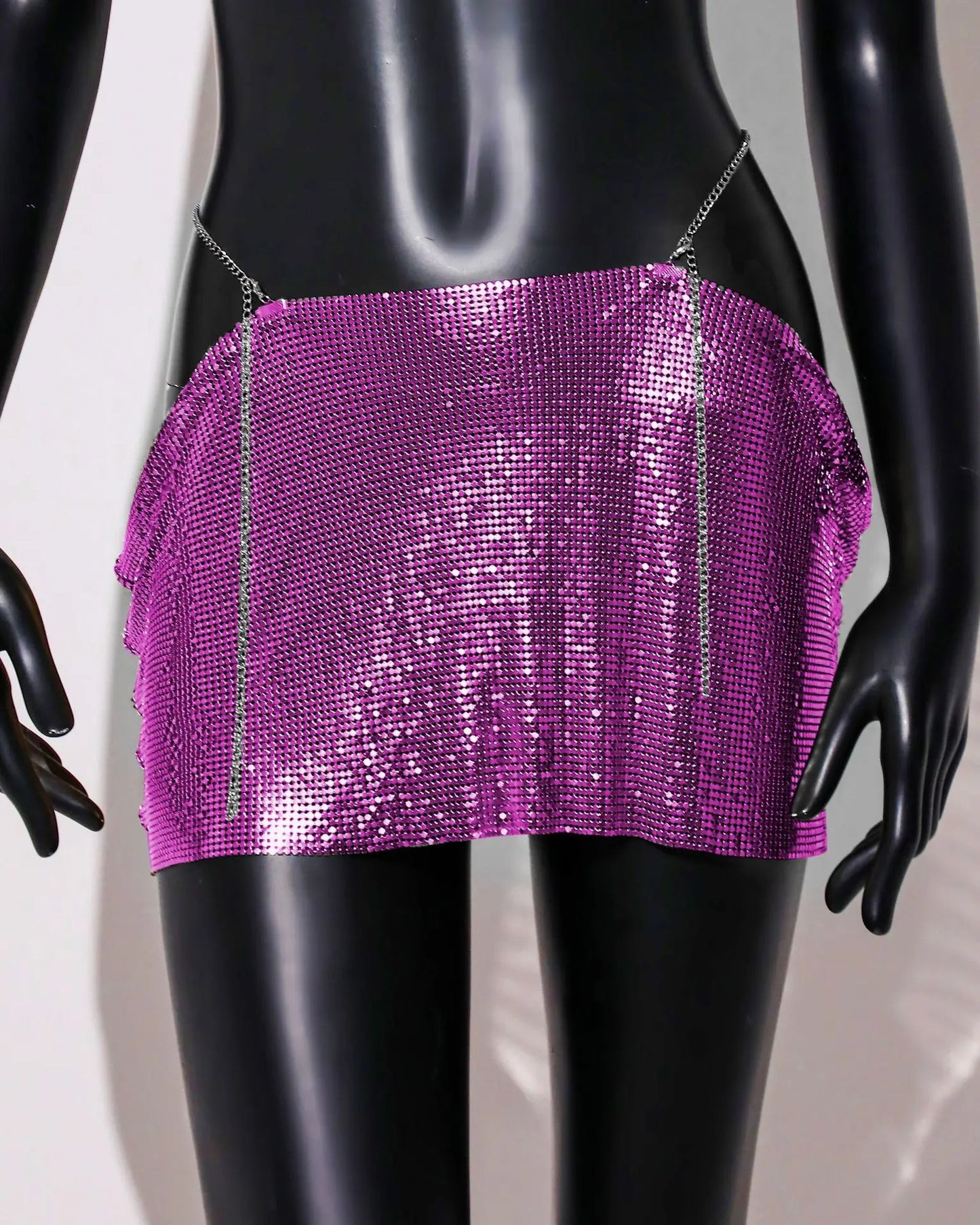 NEW Arrivals 9 Colors Metal Sequins Beach Mini Skirt for Women Summer Nightclub Party Skirt Rave Festival Outfit Streetwear Nightclub Party Skirts