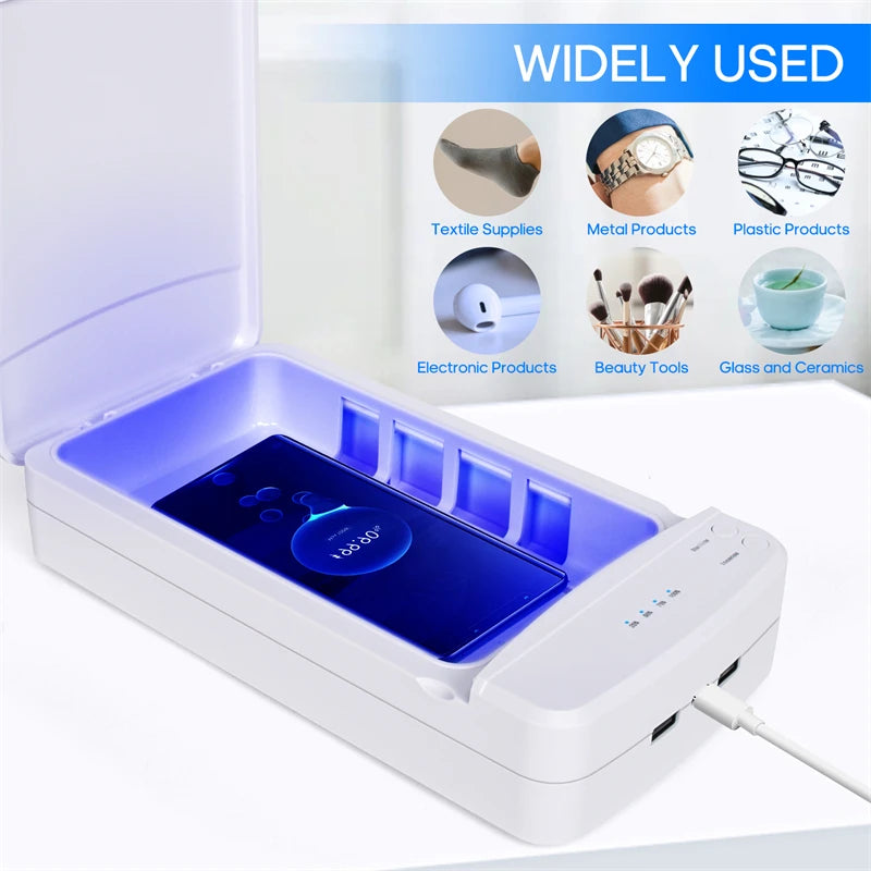 UV Nail Tools Sterilizer Disinfection Box LED Tray Box Multi-function Sterilization Aromatherapy Device for Manicure Tools