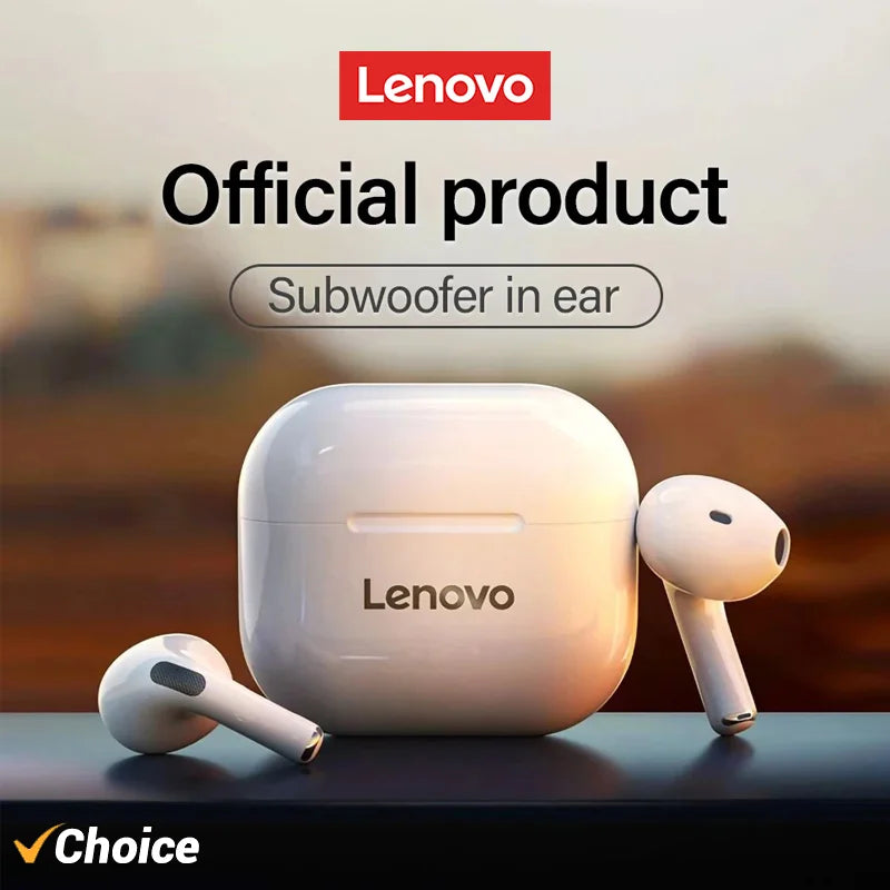 NEW 100% Original Lenovo Wireless LP40 NEW Bluetooth V5.0 Earphones Anti-Sweat Lightweight Headphones Compatible With Smart Phone Laptop Computer Earbuds 2 Drivers with Microphone Electronic Supplies