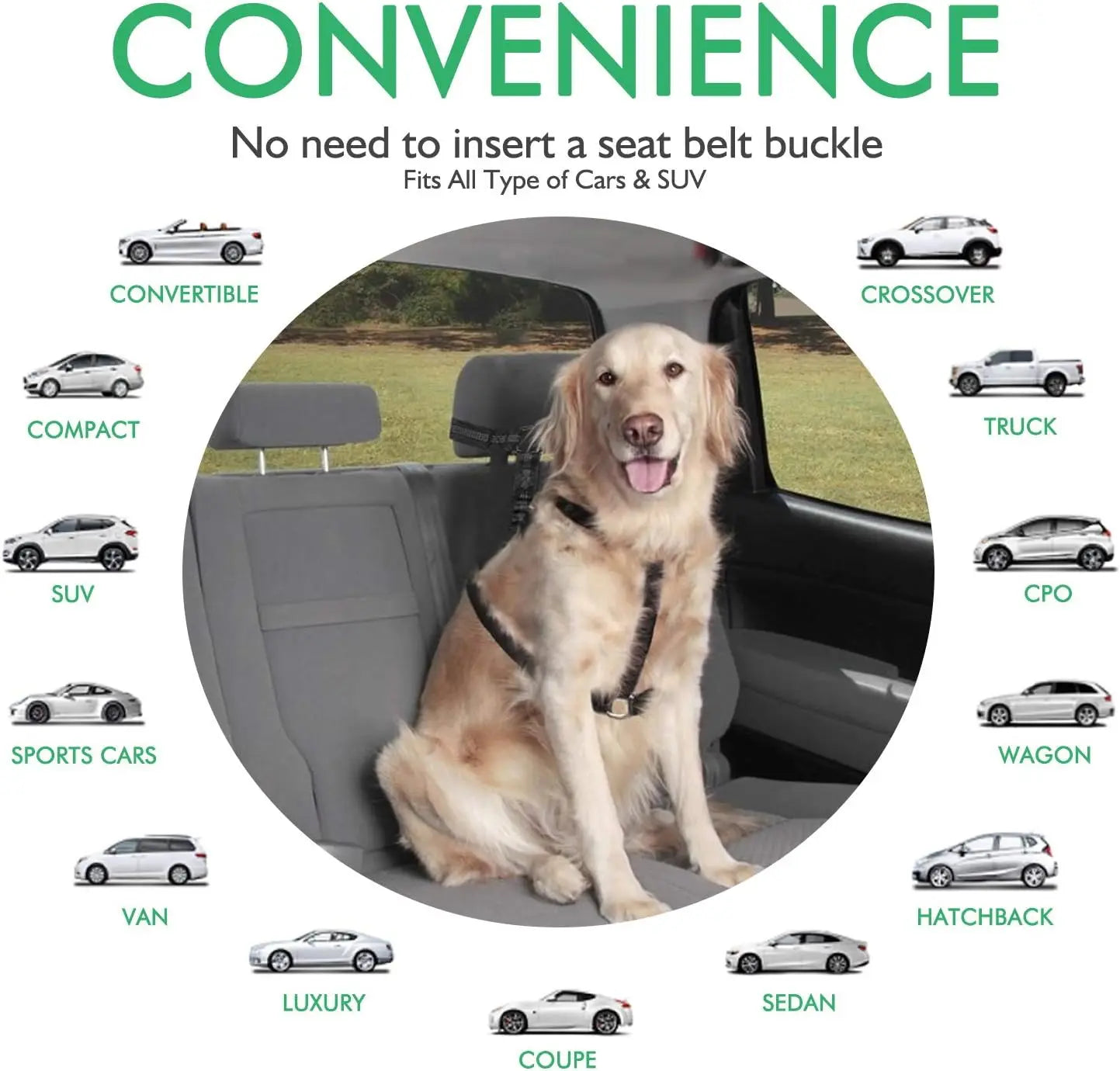 NEW Arrivals 8 Colors Pet Products Car Seat Belt Dog Leash with Buffer Elastic Reflective Safety Rope Leash Dog Security Rope Pets Supplies