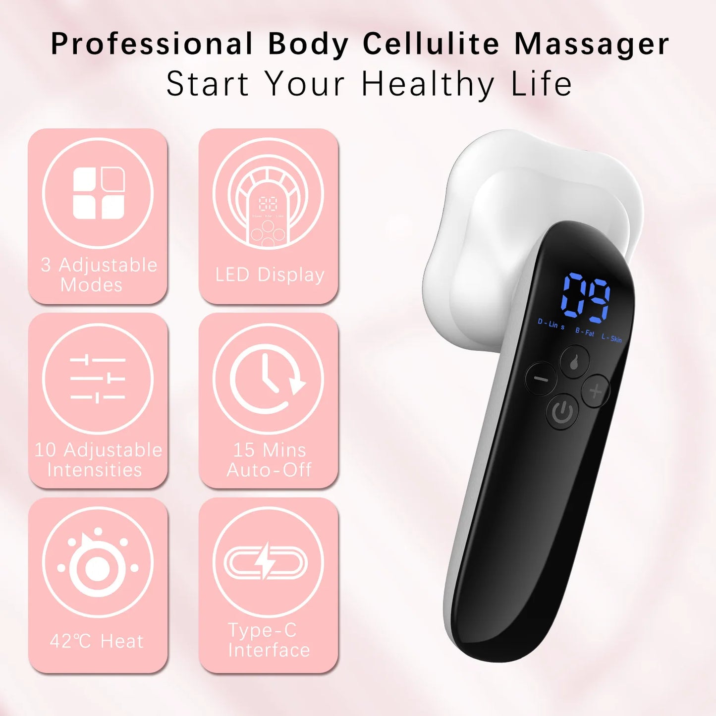 NEW Arrivals Abdomen Electric Massage Device Deep Tissue and Cellulite Remover Massager for Belly Legs Arms Body Sculpting Machine Fat Burner Slimming Equipment