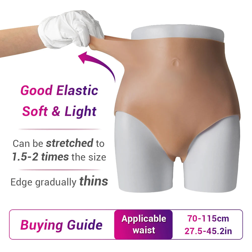 Female Silicone Fake Big Buttocks Panties Seay Bums False Butts Lifting Padded Shapewear High Waist For Woman