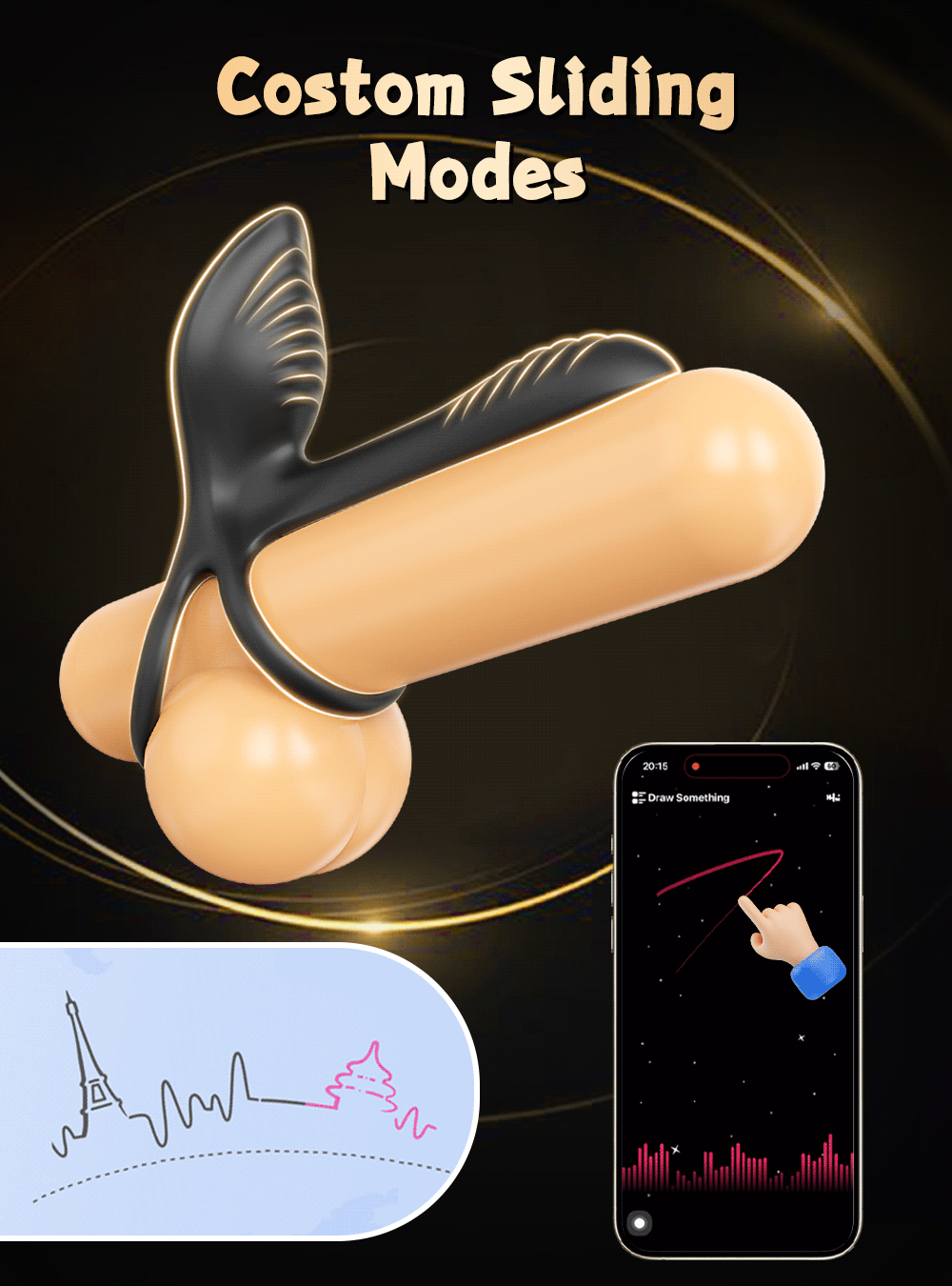 NEW Wireless Bluetooth Vibrating Penis Ring Men Delay Ejaculation Cock Ring Vibrator Clitoris G Spot Stimulation Sex Toys for Couple Adults 18+