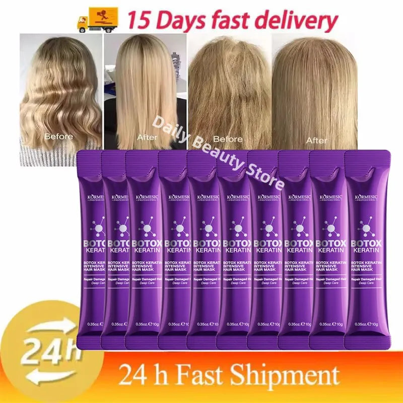 20 PCS Set Magical Keratin Hair Mask 5 Seconds Repair Damaged Frizzy Hair Soft Smooth Shiny Nutrition Deep Moisturize Nourishing Hair Care