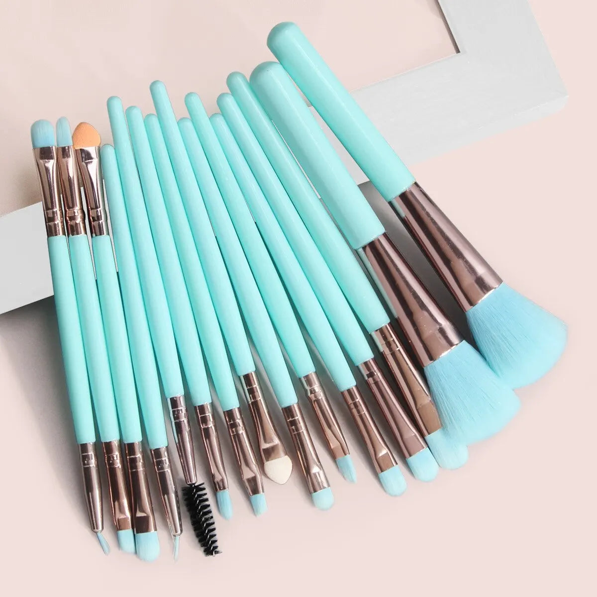 15 PCs Purple Makeup Brush Set