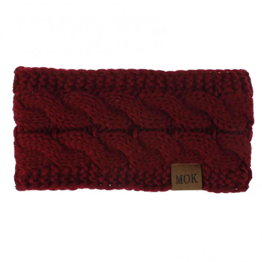 NEW Arrivals 12 Colors Winter Thicken Knitting Woolen Yarn Wide Headband For Women Plush Lined Headwrap Turban Hairbands Keep Warm Female Ear Warmers