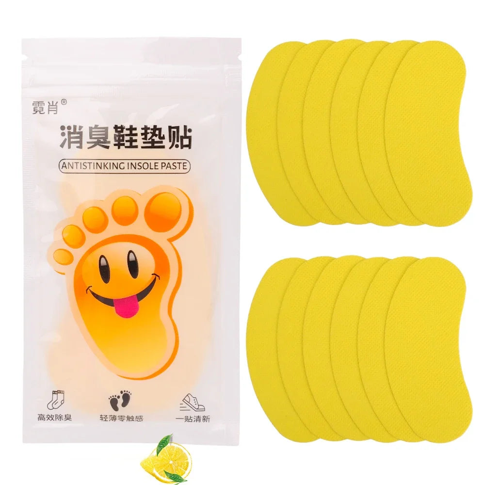 NEW Arrivals 120PCS Set Korean White Tea/Lemon/Peach Juice Shoes Sports Sneakers Deodorant Sweat-Absorbing Sticker Deodorant Foot Odor Deodorant Sneaker Smell Fresh Insole Sterilization Sticker Shoes Accessories
