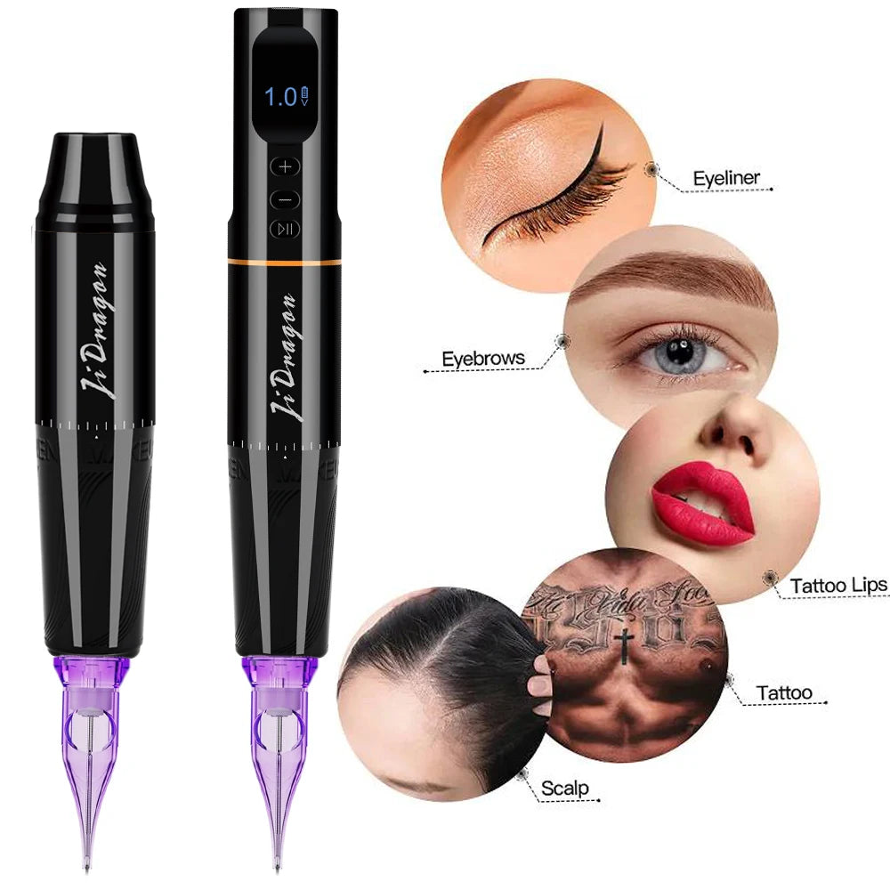 NEW Arrivals PMU Wireless Machine Permanent Makeup Micro Blading for Eyebrows Eyeliner Lip Micro Shading Professional SMP Rotary Tattoo Pen Set Cosmetic Accessories
