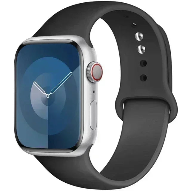 Original Silicone Strap For Apple Watch Band 44mm 38-40 42-46 41-45 46MM 49 mm Bracelet Watch Serie Accessories 10 9 7 4 5 6 8 SE Ultra 2 3 Electronics Supplies