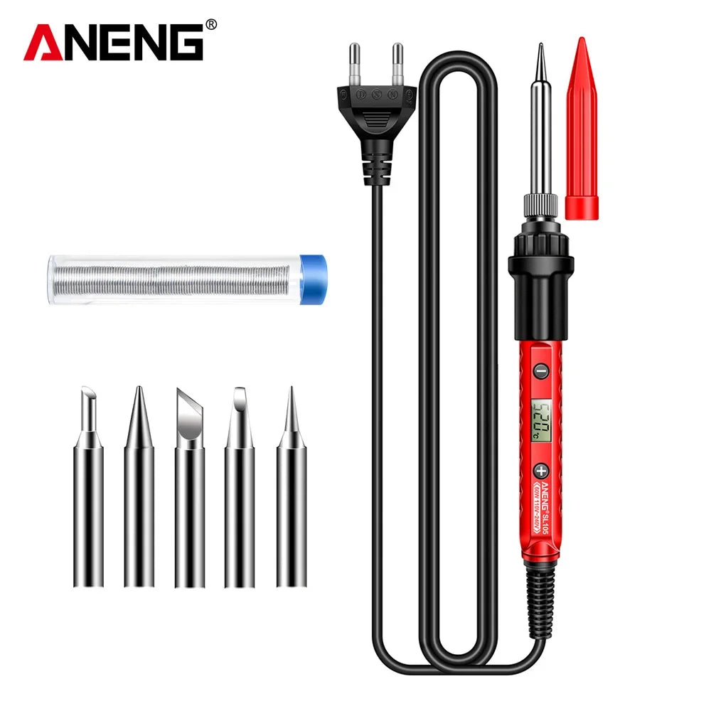 NEW Arrivals Electric Soldering Iron SL105 Digital Display Adjustable Temperature SL104 Adjustment Knob Portable Kit Weld Solder Repair