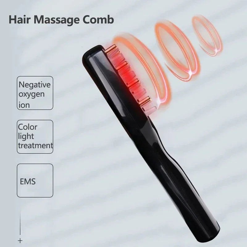 Electric Laser Hair Growth Comb Anti Hair Loss Therapy Comb Infrared EMS LED Red Blue Light Vibration Massage Hair Health Care Accessories Health Care Supplies