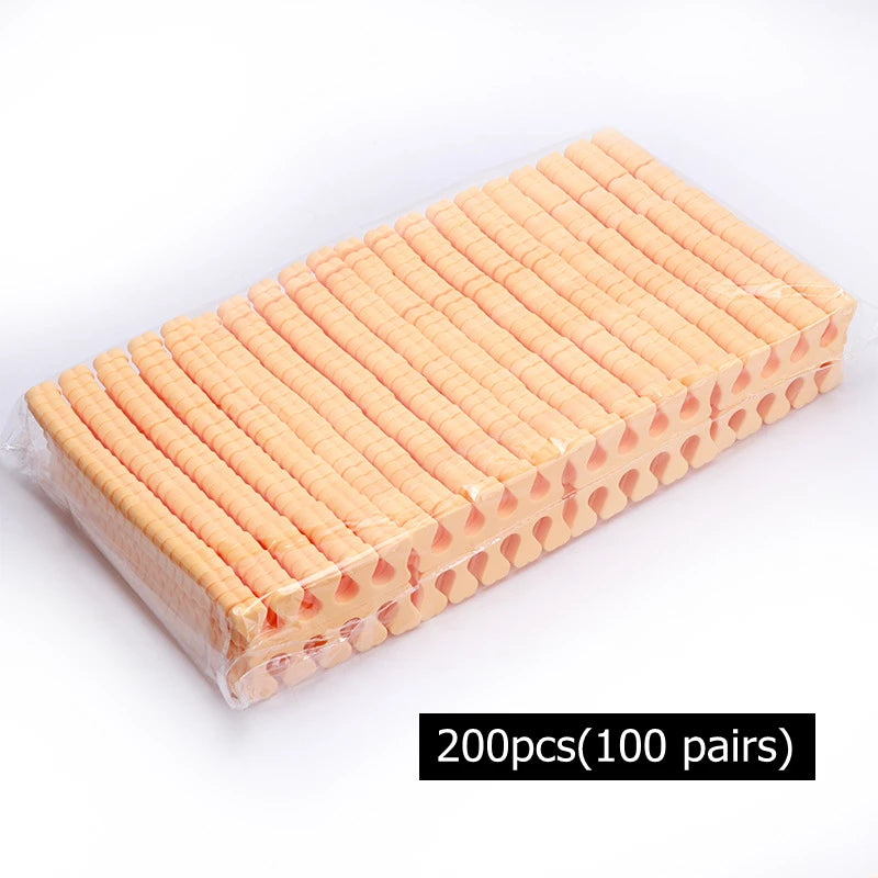 NEW Arrivals 200/400PCS Set Nail Art Toes Separators Soft Sponge Fingers Foot Gel UV Polish Coating Painting Manicure Pedicure Tools Foam Women Cosmetic Accessories Manicure Pedicure Supplies
