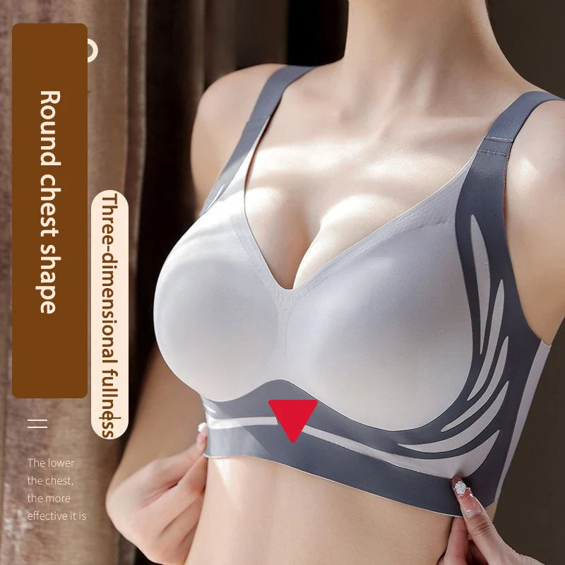 NEW Arrivals M-2XL 4 Colors Super Gather Wireless Push-Up Bra Women Gathered Up Soft Support Adjustable Underwear Anti-Sagging Seamless Lift-Up Bra Ladies Luxury Underwear
