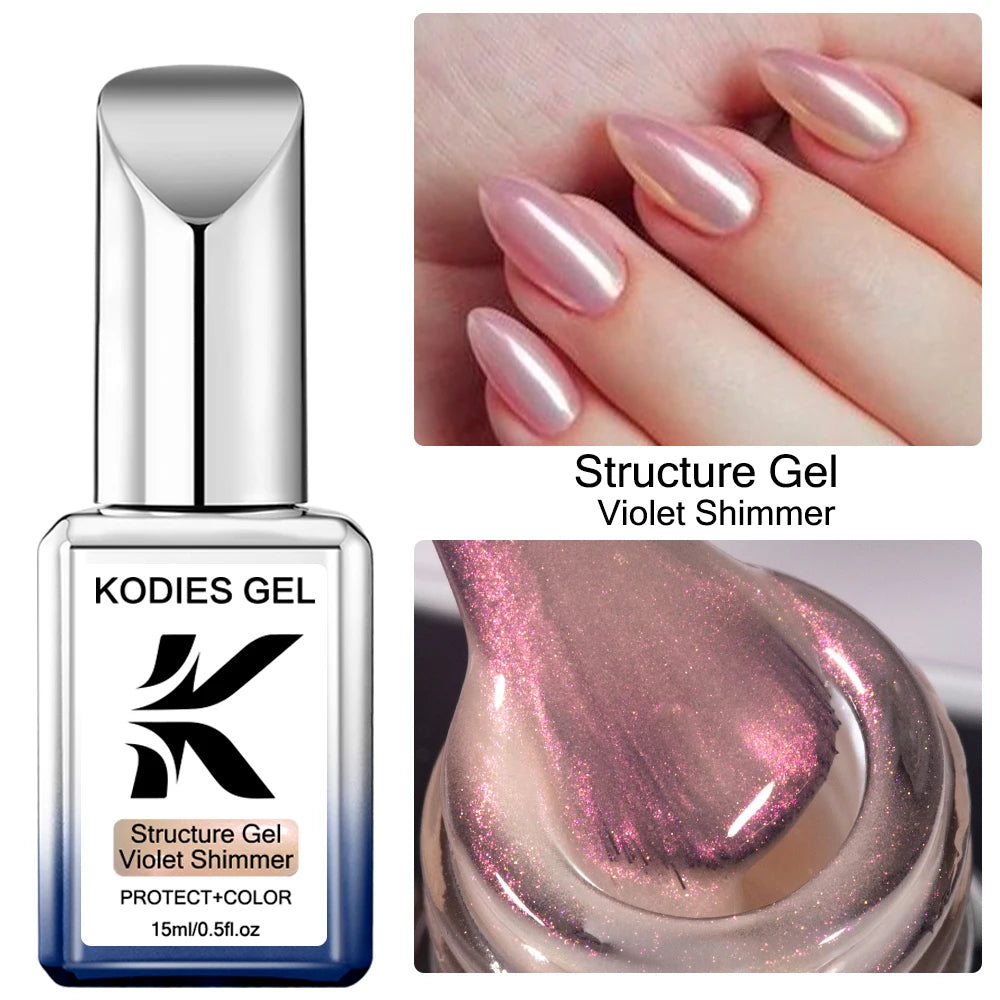NEW Arrivals Korean Gel Keratin Kitty White Rubber Base Gel Nail Polish Pearl Shine 15ML Semi Permanent UV Self Leveling Structure Construction Gels Ladies Cosmetic Accessories Manicure Beauty Salon Supplies
