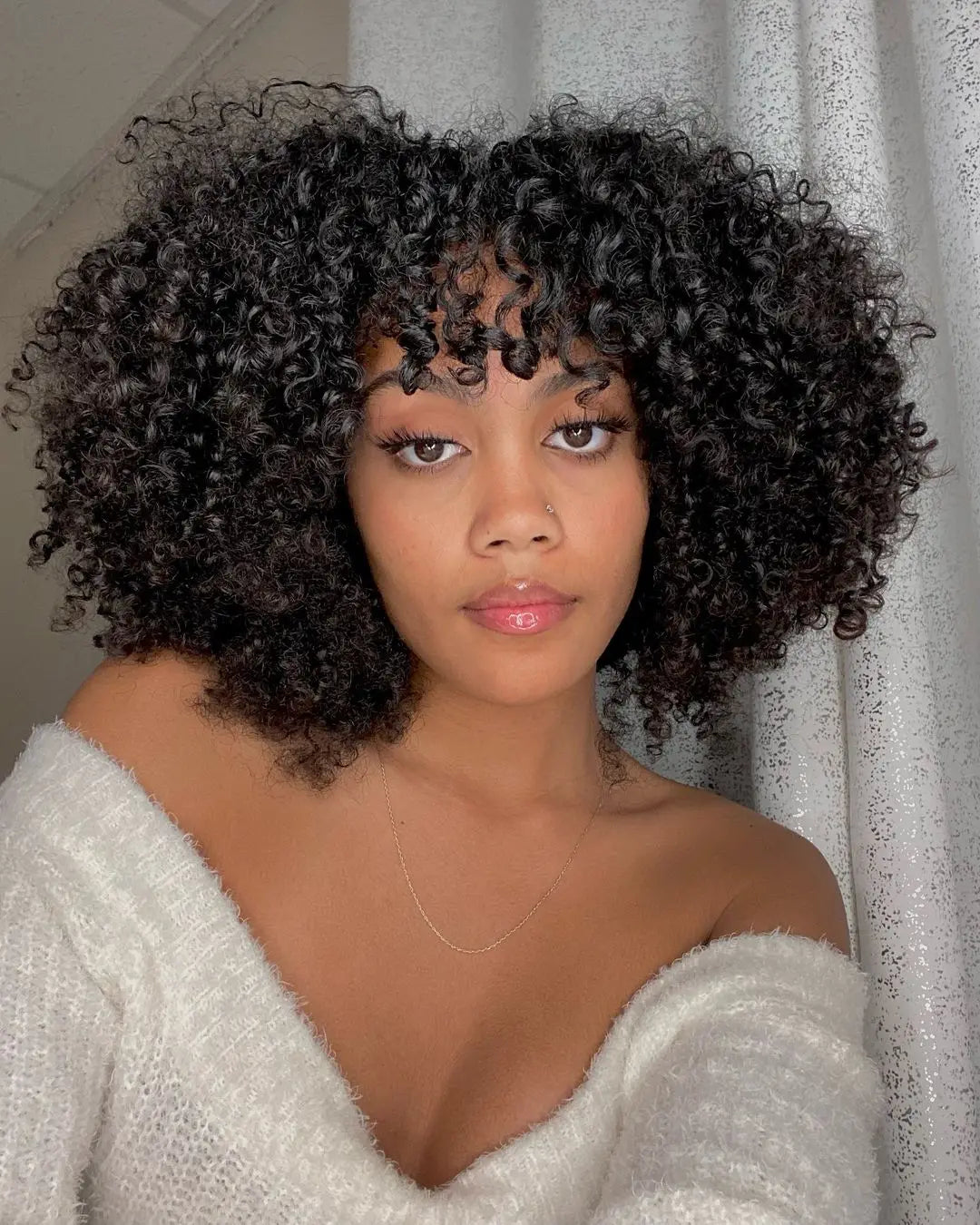 NEW Blonde and Afro Kinky Curly Bob 8-16Inc 180-250 Density Wig Human Natural Hair Machine Made Glueless Wig With Bangs Brazilian Ombre Blonde and Black Short Bob Wigs Human Hair