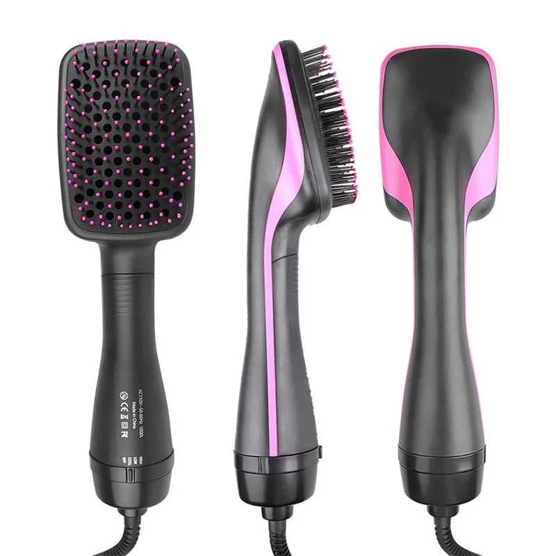 Hot Sale One Step Hair Comb Negative Ion Hair Dryer Brush Curling Straight Wet And Dry Straight Curler Hot Air Comb