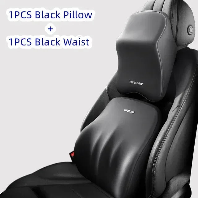 NEW Arrivals Car Lumbar Back Support Headrest Neck Pillow Memory Foam Lumbar Pillow Universal Soft Neck Pillows Cushion Car Seat Cushion