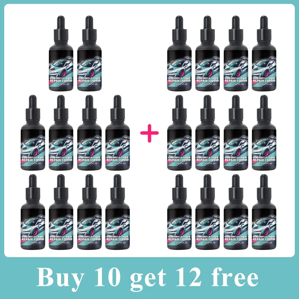 Buy 10 Get 12 Free Magic Windscreen Crack Repair Set - Auto Glass Scratch Eraser for Cars Trucks Motorcycles Vehicle Repair Tools Sets Accessories