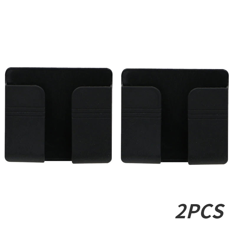 NEW 4PCS Set White/Brown Color Multifunction Punch Free Wall Mounted Storage Box Organizer TV Remote Control Mounted Mobile Phone Plug Charging Holder Bathroom Home