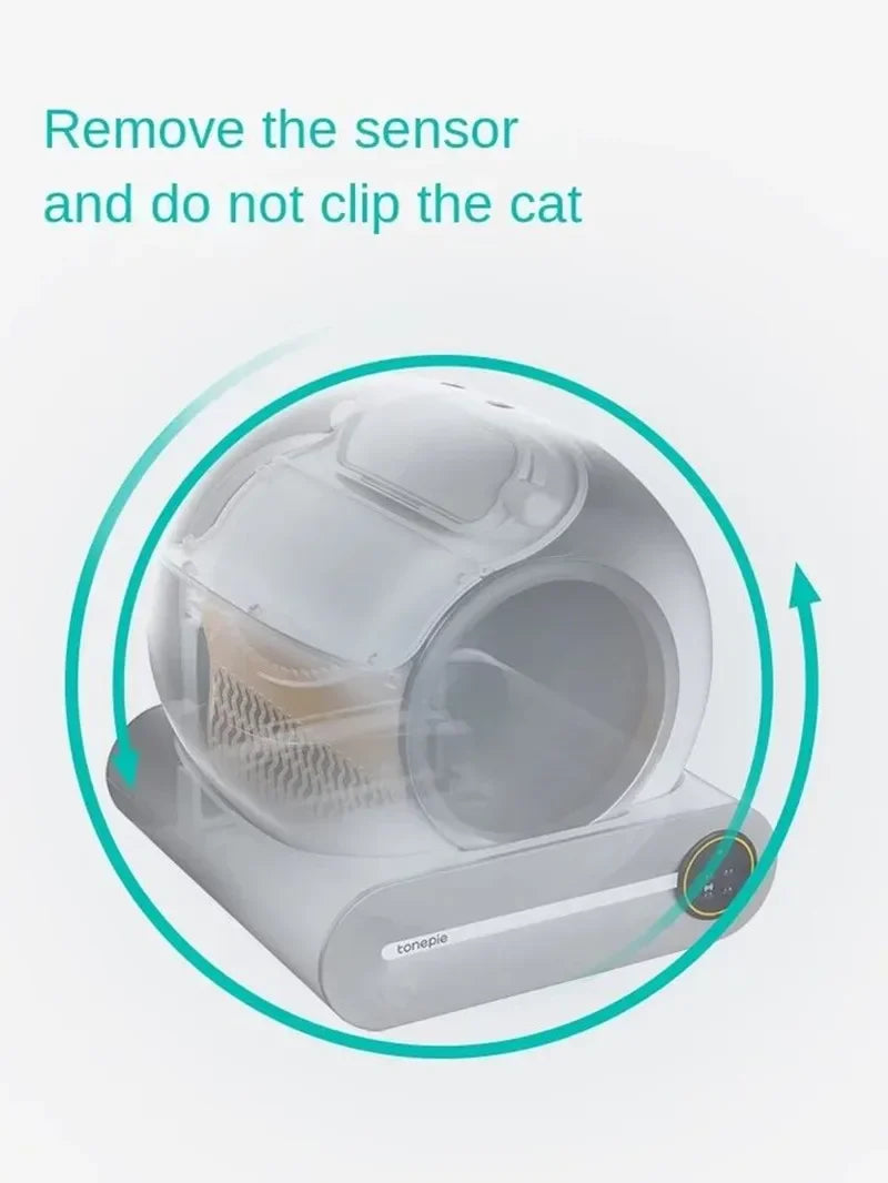 English Version Tonepie 65L Automatic Smart Cat Litter Box Self Cleaning Fully Enclosed Cat Litter Box Pet Toilet Litter Tray