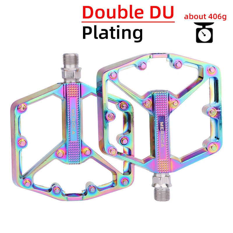 NEW Arrivals Ultralight Sealed Bearing Pedal Non-Slip Al Alloy Multi Specification Plating/Black Use for MTB BMX Road Bike about 410g Professional Pedals Bicycle Parts Accessories Sports Supplies